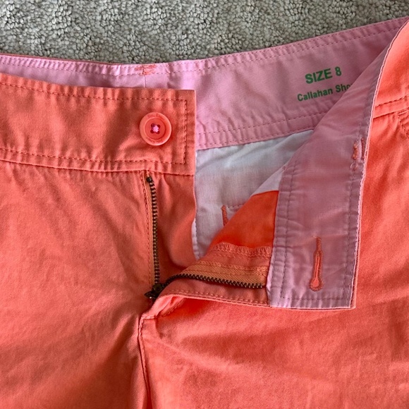 Lilly Pulitzer Callahan Shorts 100% Cotton 5" Inseam Yummy Melon 8 Summer Casual - Picture 3 of 13